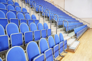 Fototapeta premium Blue stadium seats hall handball