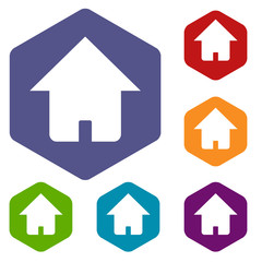 Home rhombus icons