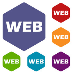 Web rhombus icons
