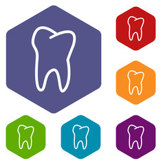 Tooth rhombus icons