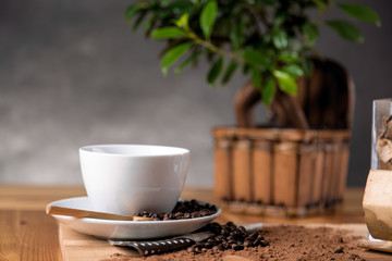 Coffee break, ambient saturated home concept