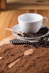 Coffee break, ambient saturated home concept