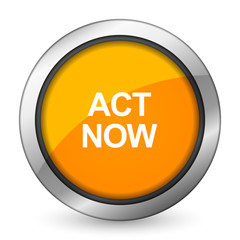 act now orange icon