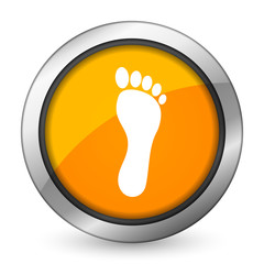 foot orange icon