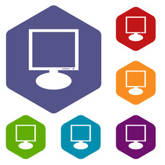 Monitor rhombus icons