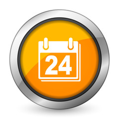 calendar orange icon organizer sign agenda symbol
