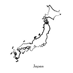 Map of Japan for your design