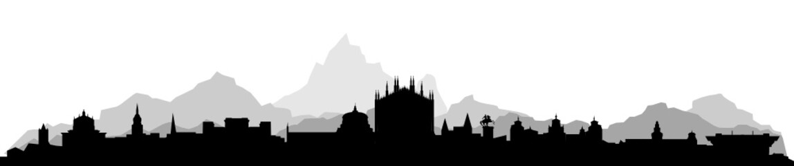 Naklejka premium Panoramę Mediolanu