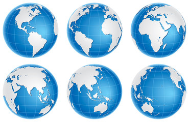 Globes blue set