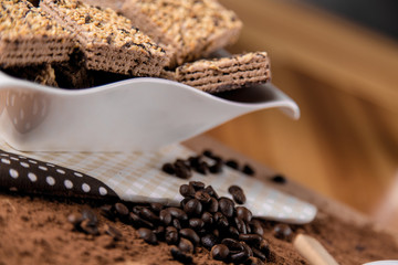 Coffee background, home ambient concept