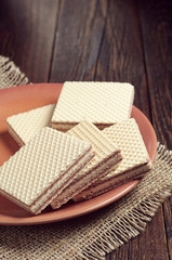 Wafers with chocolate