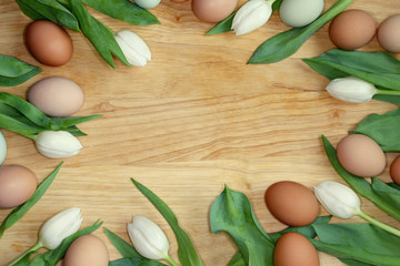 Ostern mit Tulpe