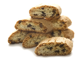 Cantucci con gocce di cioccolato- biscotti Toscani alle mandorle