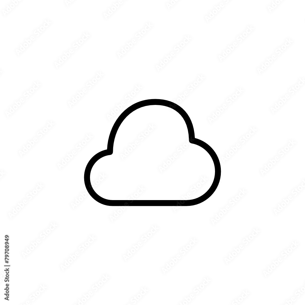 Poster cloud trendy thin line icon