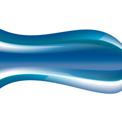 Abstract blue wave. Vector. 7