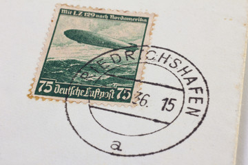 Poststempel Luftschiff LZ129 Hindenburg