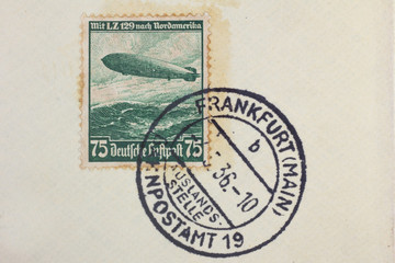 Poststempel Luftschiff LZ129 Hindenburg