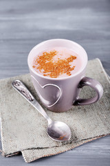 Cup of cocoa with spoon