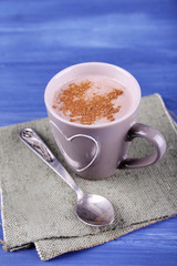 Cup of cocoa with spoon