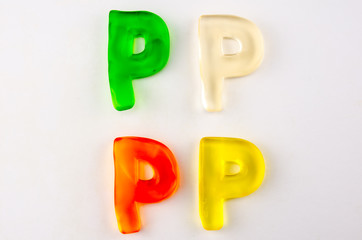 Gummy Letters P