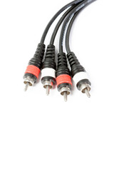 jack plugs isolated on white ground