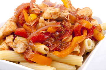 Rigatoni with Chicken Arrabbiata Sauce