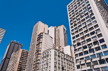 Fototapeta na wymiar Old Commercial Skyscrapers in Downtown Rio de Janeiro