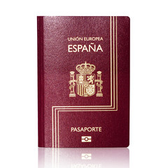 Spanish passport isolated on white