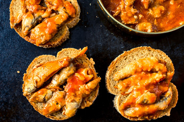 Tapas with canned fish