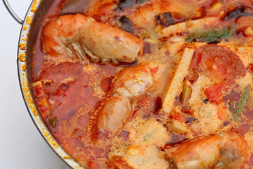 Tom Yum Goong - Thai hot and spicy soup with shrimp