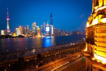 Fototapeta na wymiar Shanghai Pudong City Night
