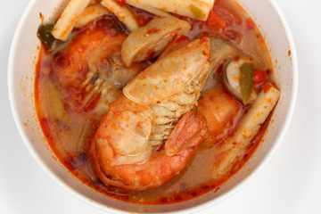 Tom Yum Goong - Thai hot and spicy soup with shrimp