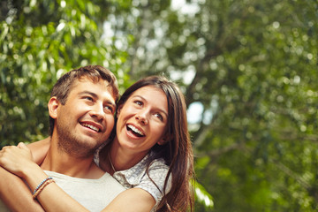 Fototapeta premium Excited couple