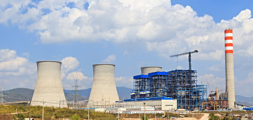 Lignite power plant under construction