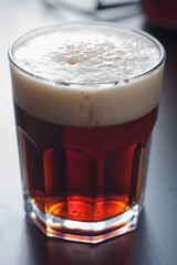 Dark Beer with foam