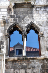 Venetian windows on a building