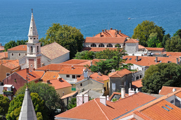 Obraz premium View of Zadar from the tower of Saint Donat church. Croatia