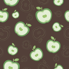 seamless background with apple