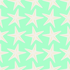 Obraz premium Seamless pattern with seashells
