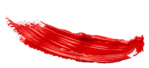 Strokes of red paint