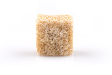 brown sugar cube isolated