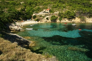 Beach on the island Mljet, Adriatic sea (Croatia)