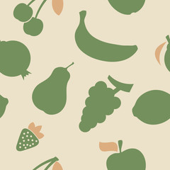 abstract seamless background with fruits