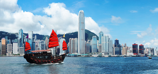 Hong Kong Harbour - obrazy, fototapety, plakaty