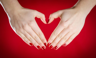 Hands heart shape concept