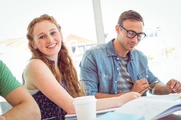 Fashion students working as a team