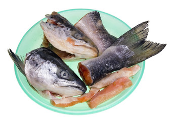 Heads and tails of fish a salmon