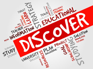 DISCOVER word cloud, education concept