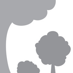 Vector silhouettes of cartoon trees