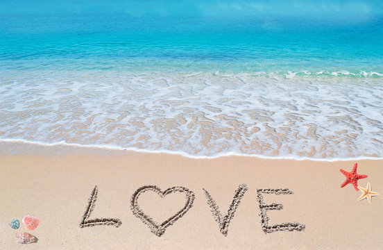 love on a tropical beach